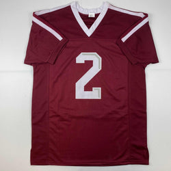 Facsimile Autographed Johnny Manziel Texas A&M Maroon Reprint Laser Auto College Football Jersey Size Men's XL (ONLINE ORDER ONLY)