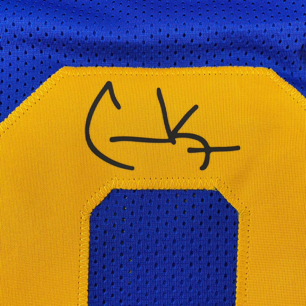 Facsimile Autographed Cooper Kupp Los Angeles LA Royal Blue Retro Reprint Laser Auto Football Jersey Size Men's XL (ONLINE ORDER ONLY)
