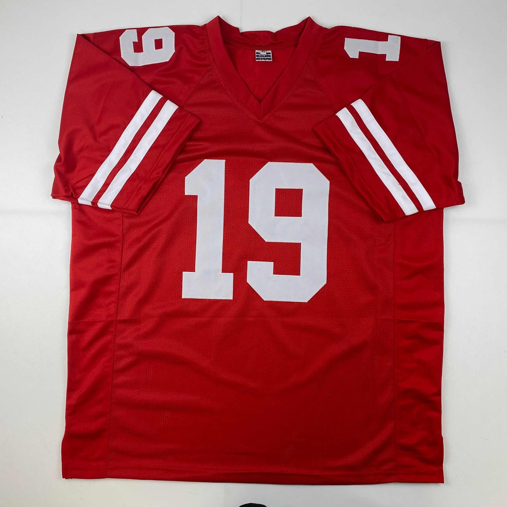 Facsimile Autographed Deebo Samuel San Francisco Red Reprint Laser Auto Football Jersey Size Men's XL (ONLINE ORDER ONLY)