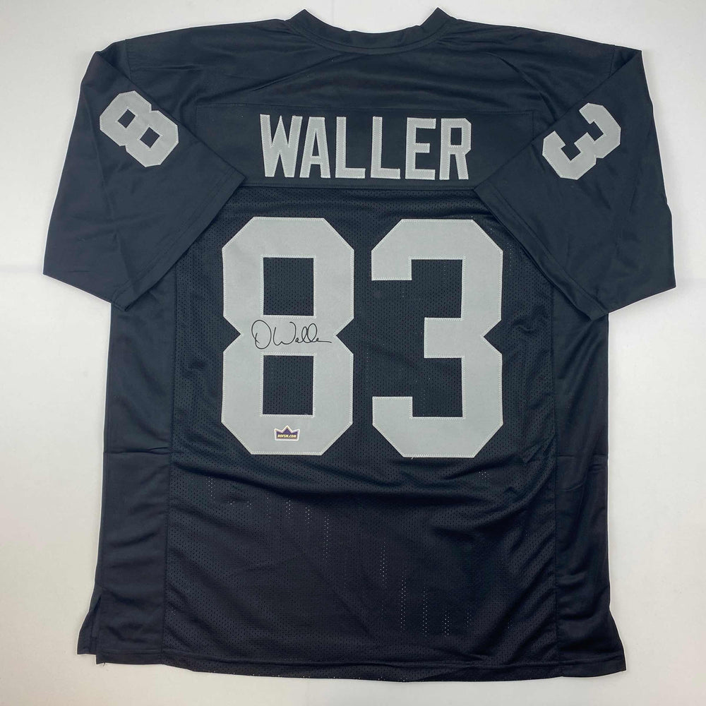 Facsimile Autographed Darren Waller Oakland Las Vegas Black Reprint Laser Auto Football Jersey Size Men's XL (ONLINE ORDER ONLY)