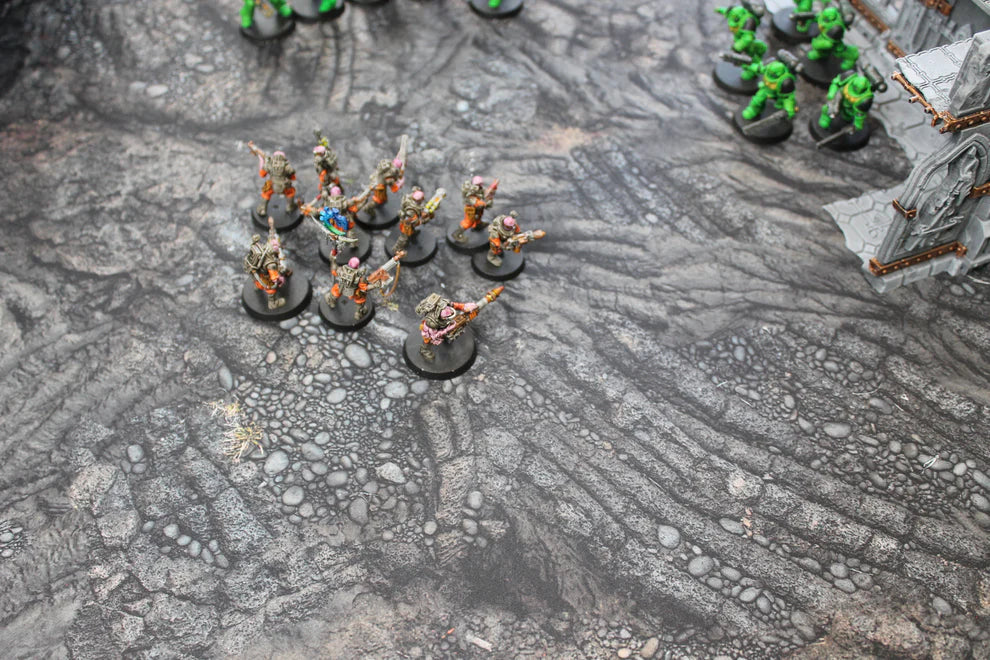 Lava Flow | Neoprene Battle Mat with Bag | Baron of Dice (ONLINE ORDER ONLY)