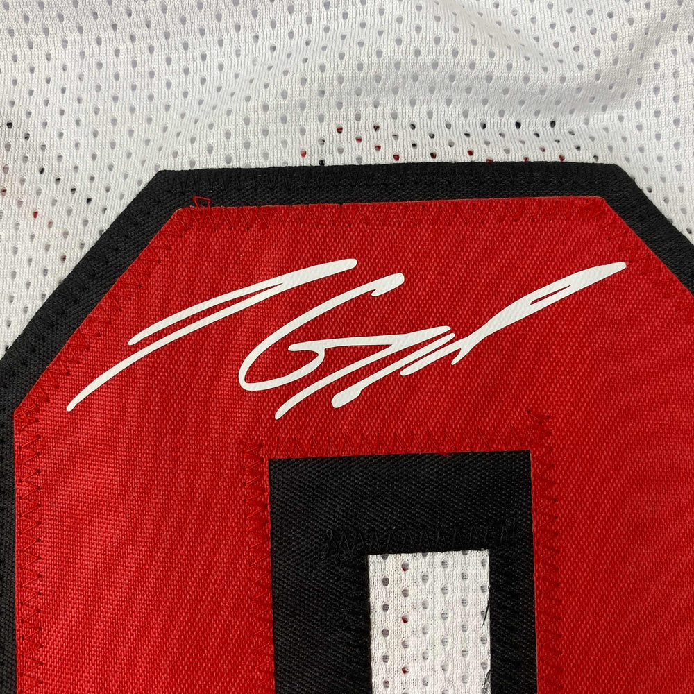 Facsimile Autographed Jimmy Garoppolo San Francisco White Alternate Reprint Laser Auto Football Jersey Size Men's XL (ONLINE ORDER ONLY)