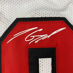 Facsimile Autographed Jimmy Garoppolo San Francisco White Alternate Reprint Laser Auto Football Jersey Size Men's XL (ONLINE ORDER ONLY)