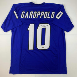 Facsimile Autographed Jimmy Garoppolo Eastern Illinois Blue Reprint Laser Auto College Football Jersey Size Men's XL (ONLINE ORDER ONLY)