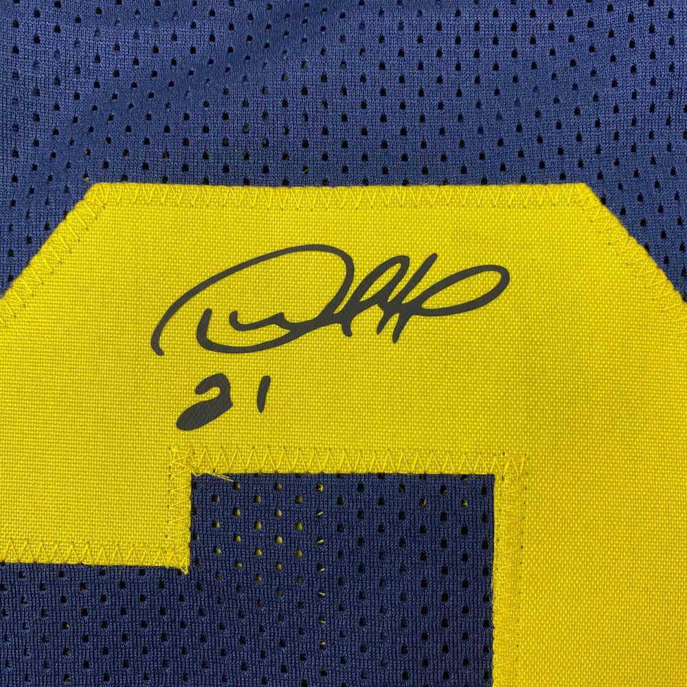 Facsimile Autographed Desmond Howard Michigan Blue Reprint Laser Auto College Football Jersey Size Men's XL (ONLINE ORDER ONLY)