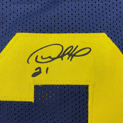 Facsimile Autographed Desmond Howard Michigan Blue Reprint Laser Auto College Football Jersey Size Men's XL (ONLINE ORDER ONLY)