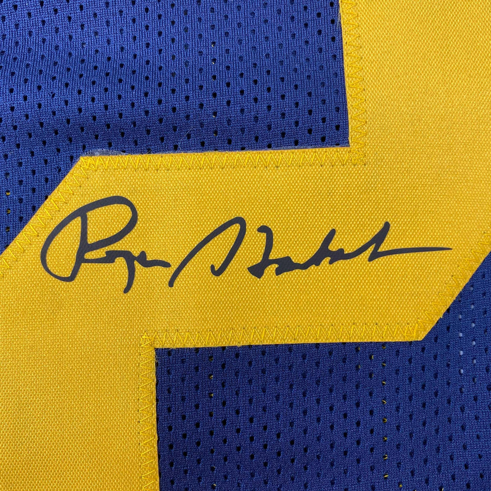 Facsimile Autographed Roger Staubach Navy Blue Reprint Laser Auto College Football Jersey Size Men's XL (ONLINE ORDER ONLY)