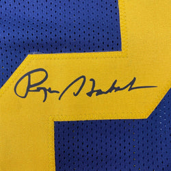 Facsimile Autographed Roger Staubach Navy Blue Reprint Laser Auto College Football Jersey Size Men's XL (ONLINE ORDER ONLY)
