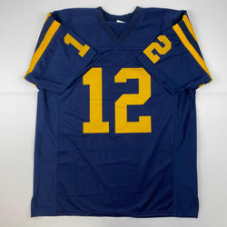 Facsimile Autographed Roger Staubach Navy Blue Reprint Laser Auto College Football Jersey Size Men's XL (ONLINE ORDER ONLY)