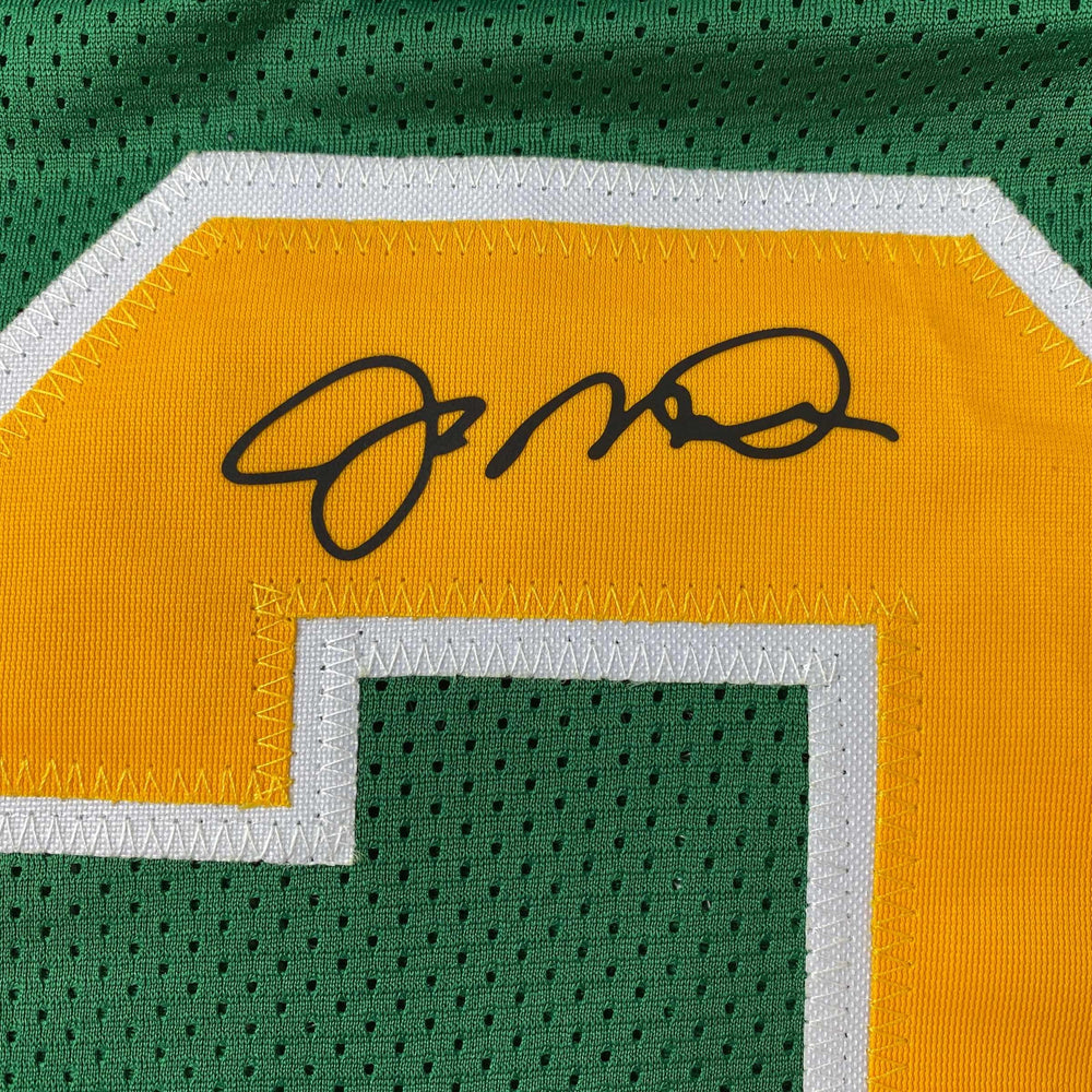 Facsimile Autographed Joe Montana Notre Dame Green Reprint Laser Auto College Football Jersey Size Men's XL (ONLINE ORDER ONLY)