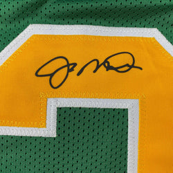 Facsimile Autographed Joe Montana Notre Dame Green Reprint Laser Auto College Football Jersey Size Men's XL (ONLINE ORDER ONLY)