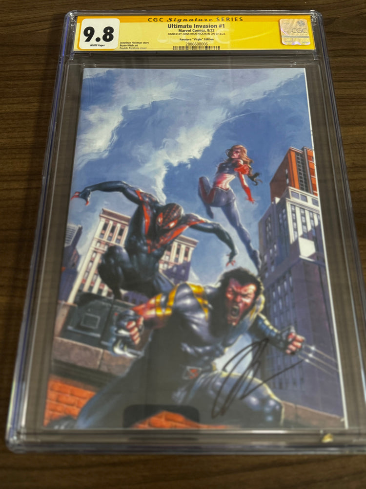 ULTIMATE INVASION #1 [SIGNED JONATHAN HICKMAN] DAVIDE PARATORE EXCLUSIVE VIRGIN VAR CGC 9.8 SS YELLOW LABEL [IN STOCK] (ONLINE ORDER ONLY)