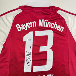 Autographed/Signed Michael Ballack FC Bayern Munich Red Soccer Futbol Jersey Beckett BAS COA