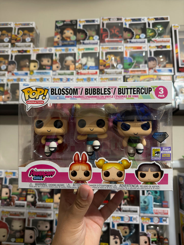 Pop! Animation: Powerpuff Girls Powerpuff Girls (Diamond Glitter 3-Pack) LE1000 (ONLINE ORDER ONLY)