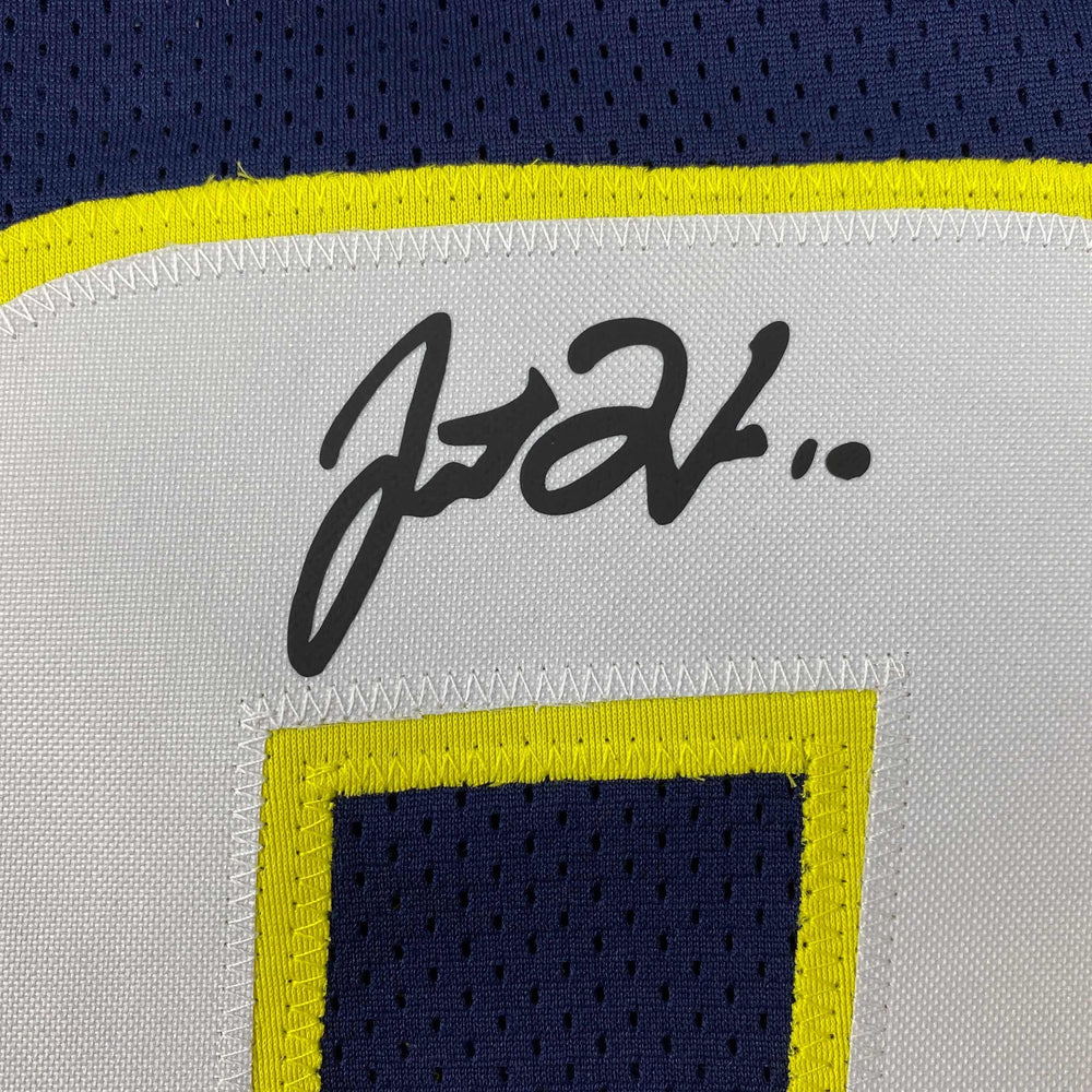 Facsimile Autographed Justin Herbert Los Angeles LA Dark Blue Reprint Laser Auto Football Jersey Size Men's XL (ONLINE ORDER ONLY)