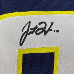 Facsimile Autographed Justin Herbert Los Angeles LA Dark Blue Reprint Laser Auto Football Jersey Size Men's XL (ONLINE ORDER ONLY)