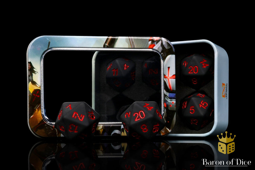 Infinity: N5 Matte w/ Blood Red - Official Dice Set (ONLINE ORDER ONLY)