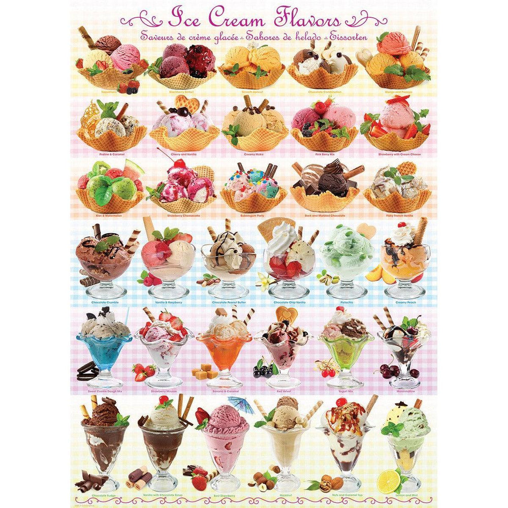 Ice Cream Flavors 1000 Piece Jigsaw Puzzle Eurographics (ONLINE ORDER ONLY)