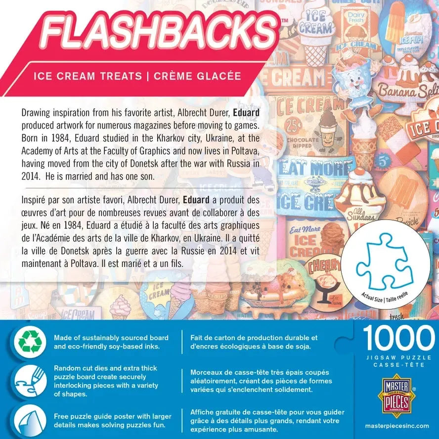 Ice Cream Treats Flashbacks 1000 Piece Jigsaw Puzzle MasterPieces (ONLINE ORDER ONLY)