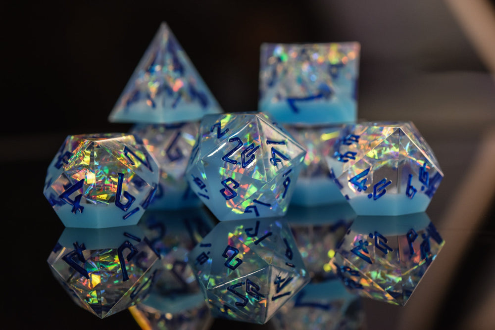 PRE-ORDER || Ice Storm Sharp-Edged Resin Dice Set