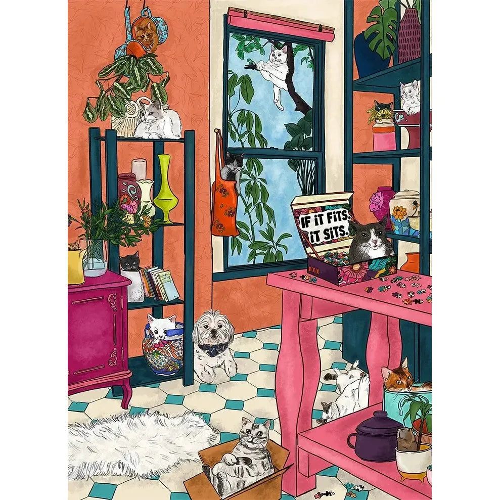 If it Fits, it Sits. 1000 Piece Soft Touch Jigsaw Puzzle Ellembee (ONLINE ORDER ONLY)
