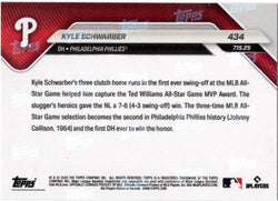 2025 Topps Now Kyle Schwarber #434 Orange Foil /25 Philadelphia Phillies Baseball Card (ONLINE ORDER ONLY)