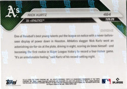 2025 Topps Now Nick Kurtz #464 Gold Foil /50 Athletics Rookie RC Baseball Card