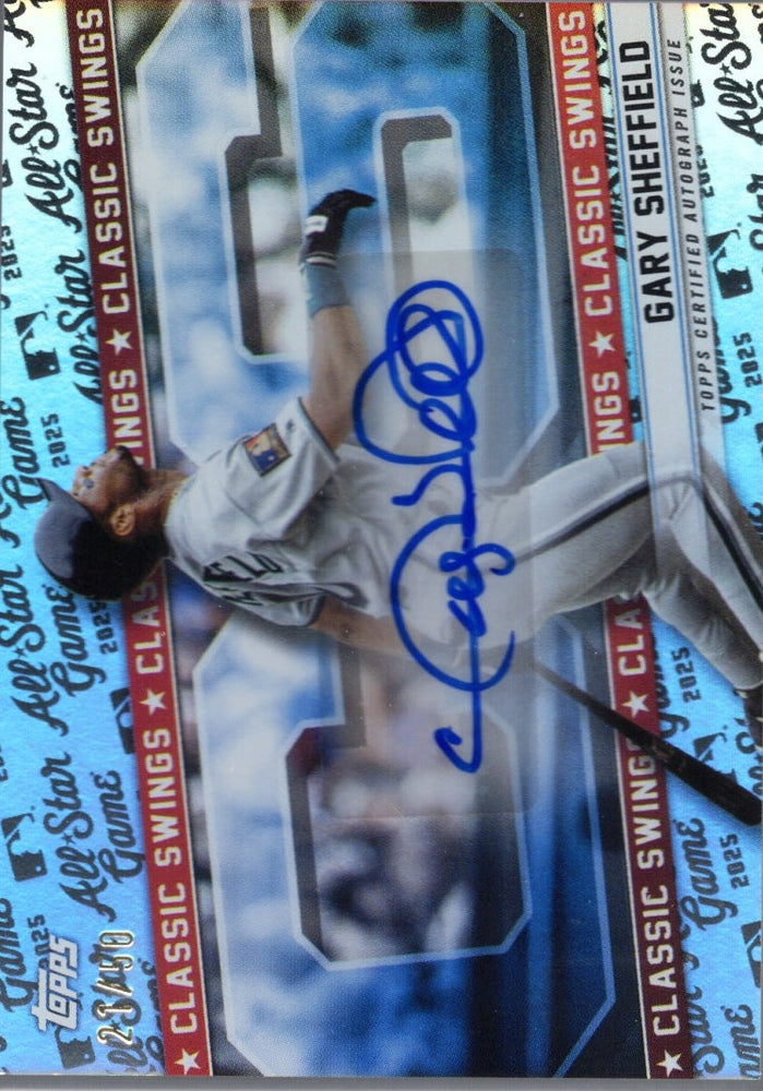 2025 Topps All Star Game Gary Sheffield #HHAGS Homegrown Heros Autograph Variation /50 Baseball Card (ONLINE ORDER ONLY)