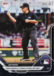 2025 Topps Now Jen Pawol #MLBJP Black Foil /10 Baseball Card (ONLINE ORDER ONLY)
