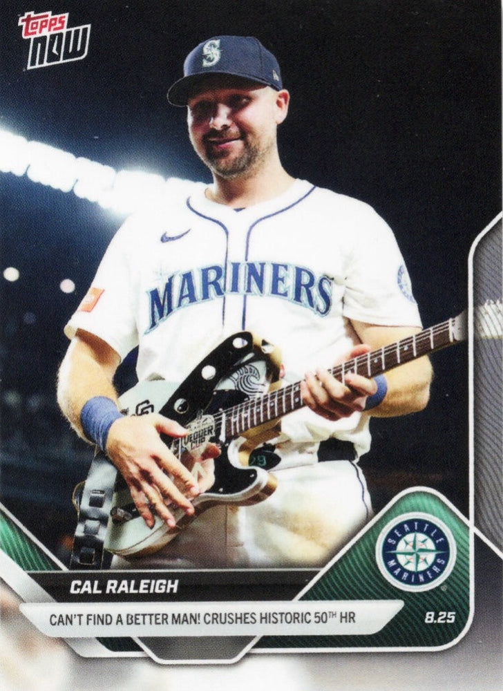 2025 Topps Now Cal Raleigh #609SP Seattle Mariners Baseball Card (ONLINE ORDER ONLY)