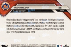 2025 Topps Now Nolan McLean #651 Gold Foil /50 New York Mets Rookie RC Baseball Card (ONLINE ORDER ONLY)