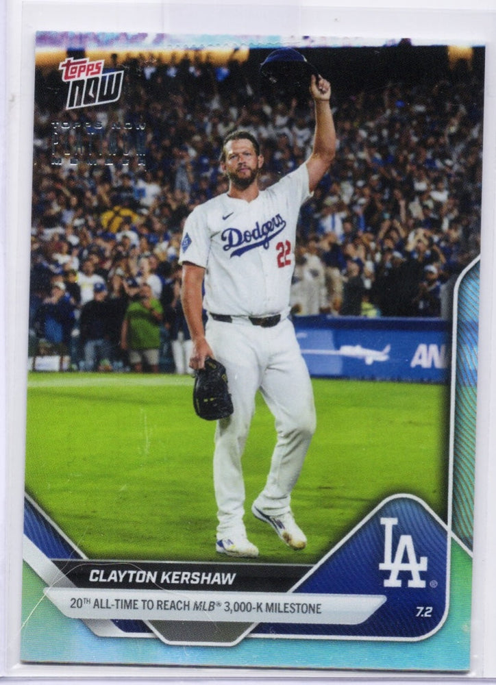 2025 Topps Now Clayton Kershaw #P373 Platinum Member Los Angeles Dodgers Baseball Card
