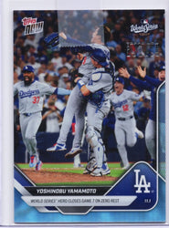 2025 Topps Now Yoshinobu Yamamoto #P925 Platinum Member Los Angeles Dodgers Baseball Card