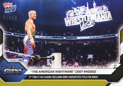 2026 Topps Now WWE Cody Rhodes #29 Gold Foil /50 Wrestling Card
