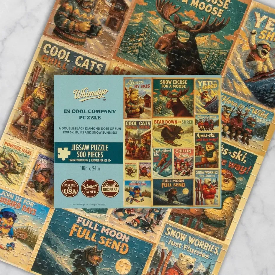 In Cool Company 500 Piece Jigsaw Puzzle Whimsigo (ONLINE ORDER ONLY)