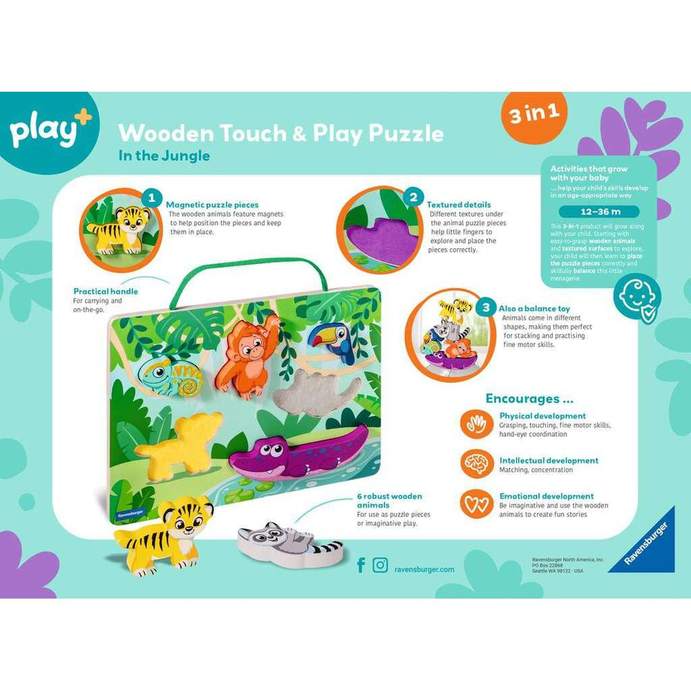 In the Jungle - Wooden Touch & Play Puzzle for Toddlers Ravensburger