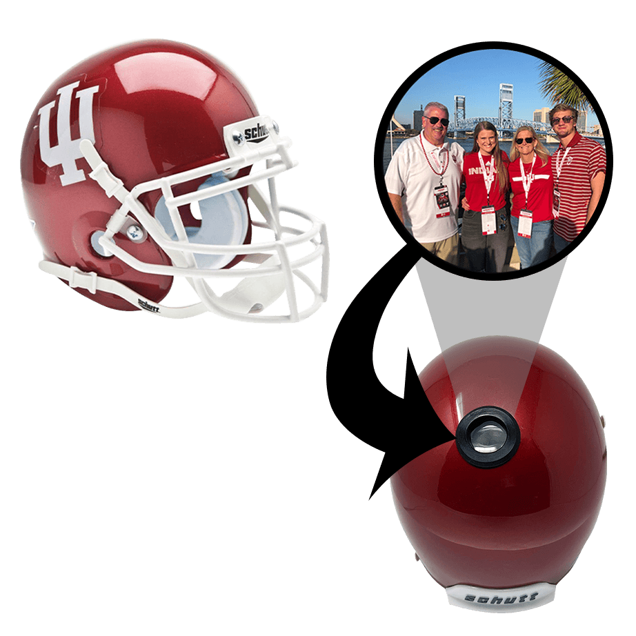 Indiana Hoosiers College Football Collectible Mini Helmet - Picture Inside - FANZ Collectibles (Online Order Only) (ONLINE ORDER ONLY)