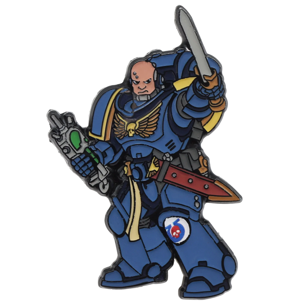 Foam Brain Mystery Loot: 40K Enamel Pins - Ultramarines vs Tyranids