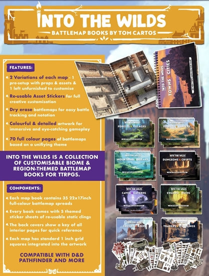 Into the Wilds Battlemap Books: Mountains and Oceans (ONLINE ORDER ONLY)