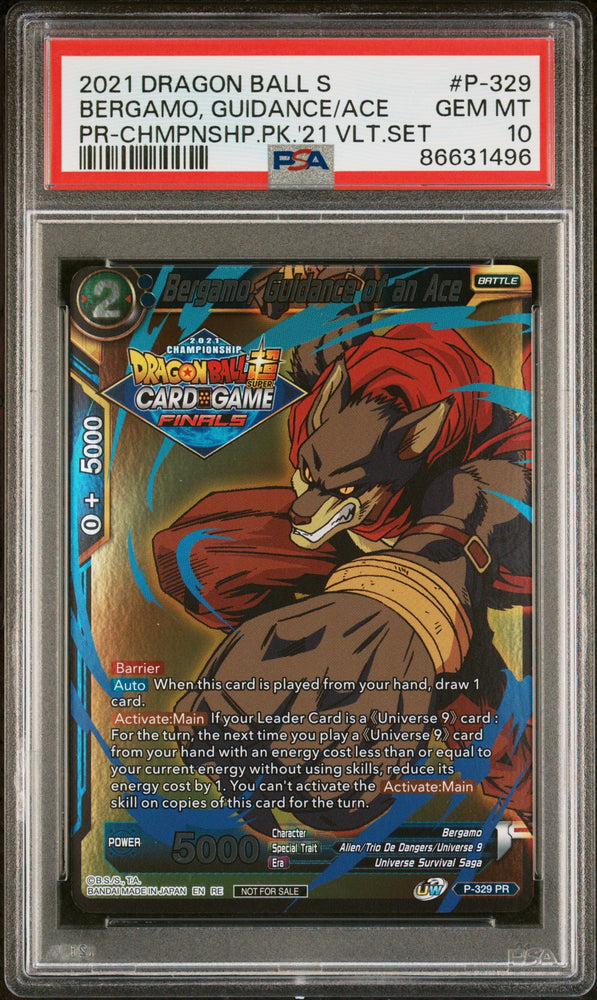 2021 DRAGON BALL SUPER BERGAMO, GUIDANCE/ACE #P-329 - PSA 10 (Online Order Only)