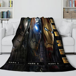 Iron Man Blanket Pattern Flannel Throw Kids Room Decoration (ONLINE ORDER ONLY)