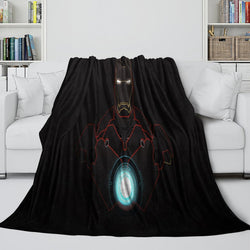 Iron Man Blanket Pattern Flannel Throw Kids Room Decoration (ONLINE ORDER ONLY)