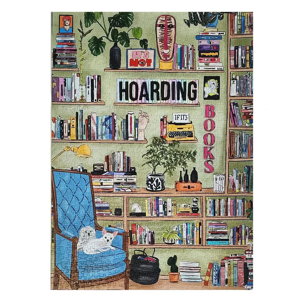 It's not hoarding if it's books 1000 Piece Soft Touch Jigsaw Puzzle Ellembee (ONLINE ORDER ONLY)