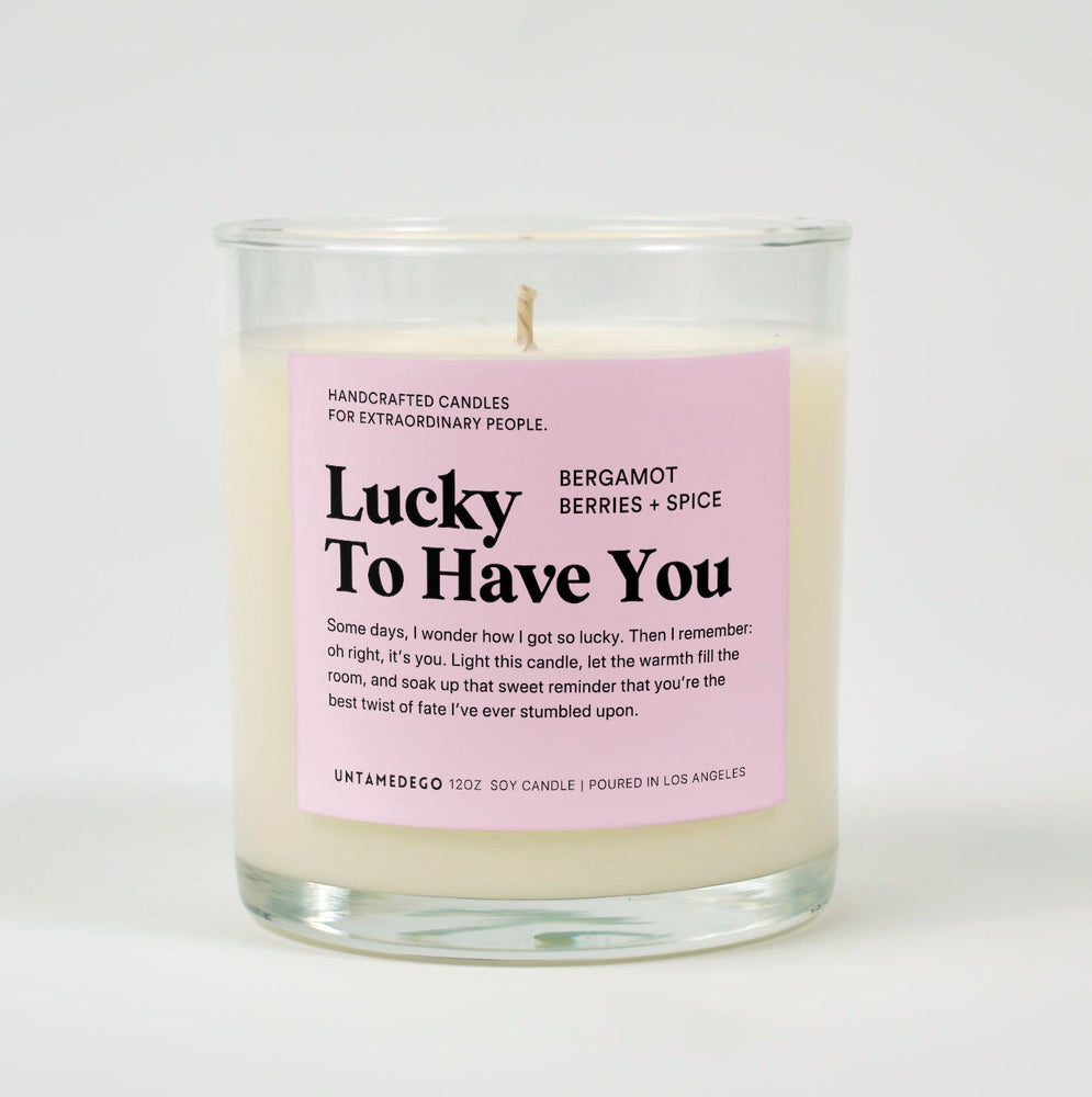 Lucky To Have You Glass Candle (ONLINE ORDER ONLY)