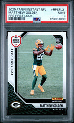 Graded 2025 Panini Instant Matthew Golden #RPSFL21 RPS First Look Rookie RC Football Card PSA 9 Mint (ONLINE ORDER ONLY)
