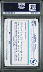 Graded 2024 Topps Update Junior Caminero #US223 Royal Blue Rookie RC Baseball Card PSA 10 Gem Mint