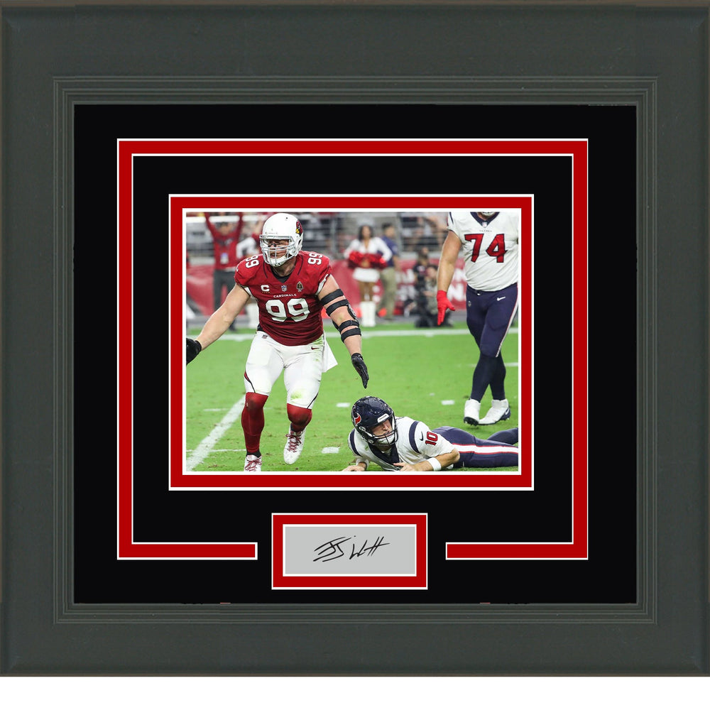 Framed J.J. Watt Facsimile Laser Engraved Signature Auto Arizona Cardinals 11x14 Football Photo (ONLINE ORDER ONLY)