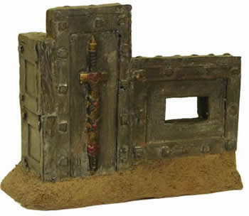 JRM6709 Fortification Wall with Sword (2ea) by JR Miniatures (ONLINE ORDER ONLY)