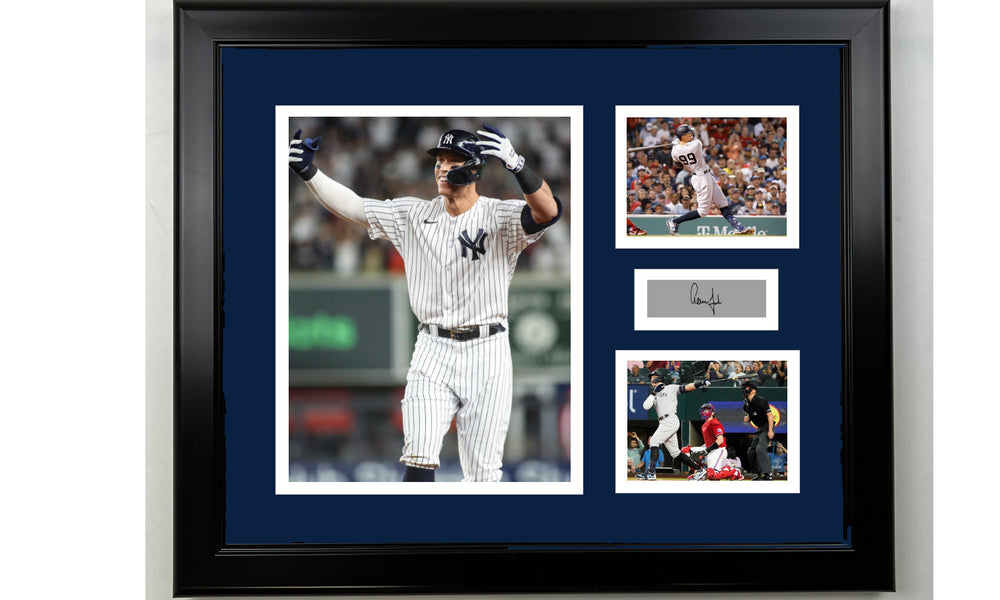 Framed Aaron Judge New York Yankees Facsimile Laser Engraved Signature Baseball 14x11 3 Photo Collage (ONLINE ORDER ONLY)