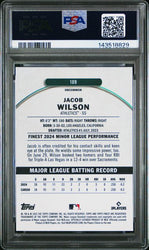 Graded 2025 Topps Finest Jacob Wilson #109 Rookie RC Baseball Card PSA 10 Gem Mint